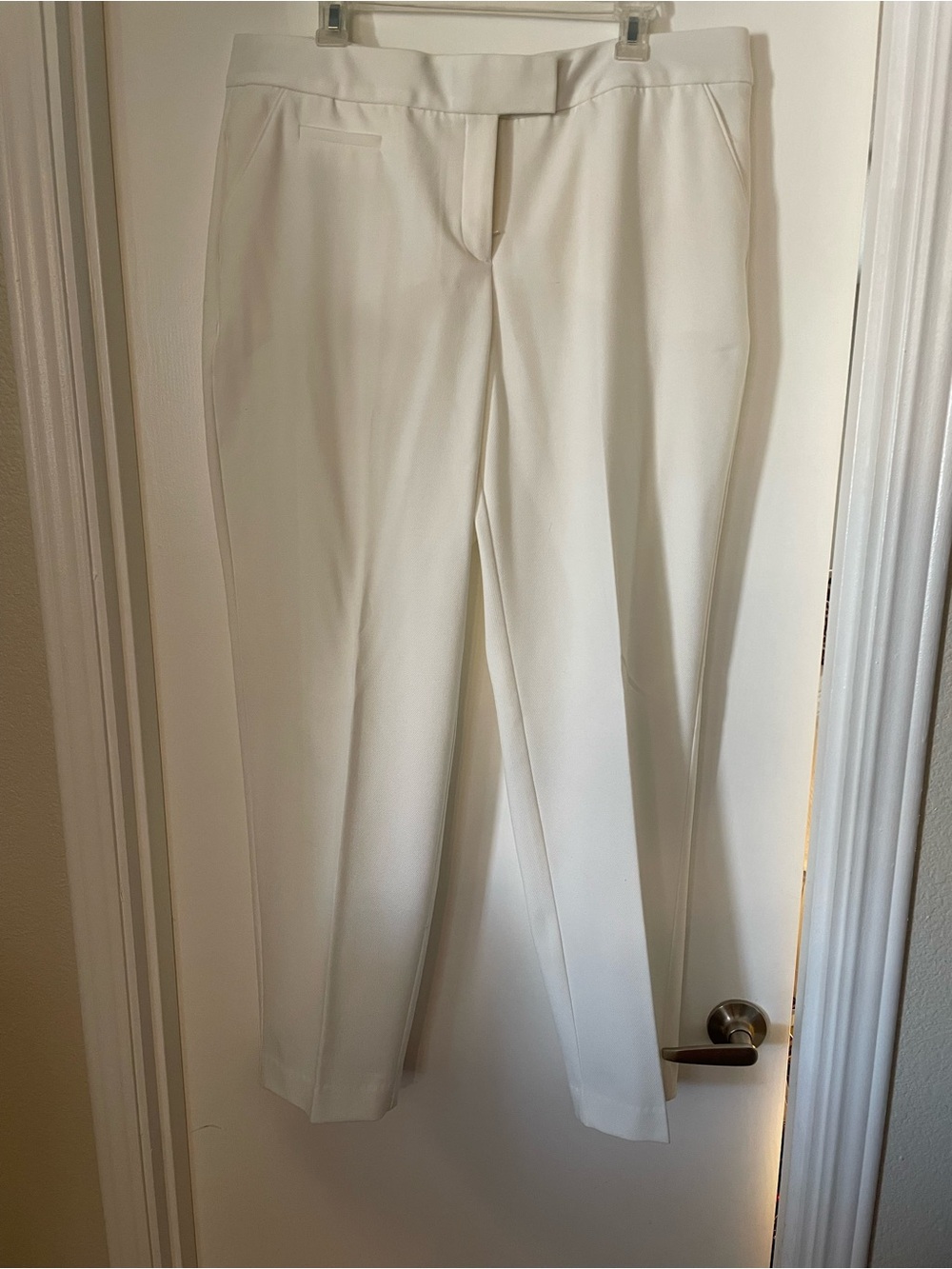 Investments Cream Tailored Ankle Trousers